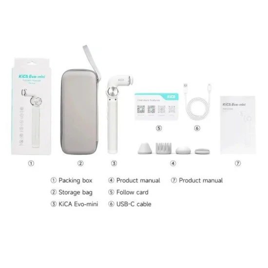 KiCA Evo-mini Foldable Massage Device - White